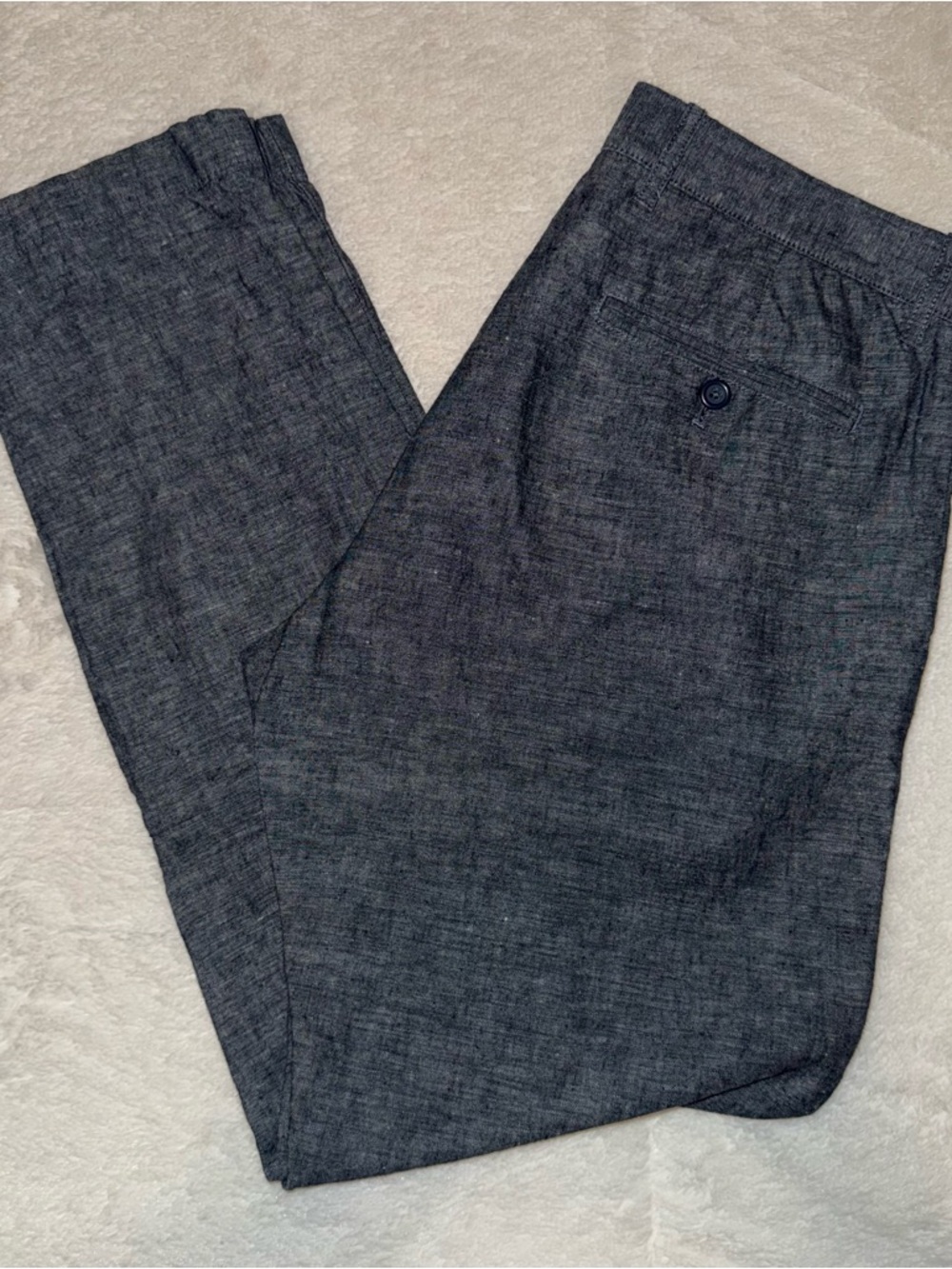 J. Crew Men's Charcoal Gray Sutton Linen-Blend Chinos - Sz 31x32
